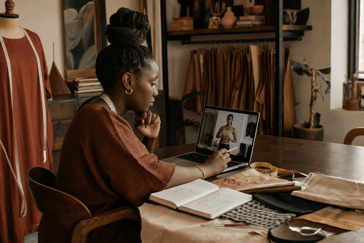 Work and studio details from Aṣọ by Tomi